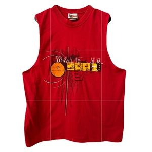 Vintage Dale Earnhardt Jr Budweiser #8 Sleeveless Tank Top Shirt Size XL Red